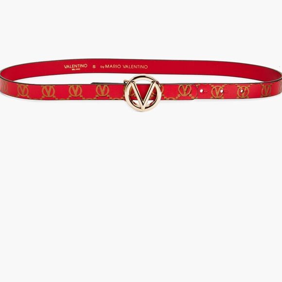 Valentino By Mario Valentino Accessories - Valentino red monogram buckle belt. New with tags Size small